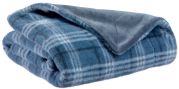 Plaid fausse fourrure Luba en polyester encre 140x180 - Vivaraise