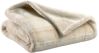Plaid fausse fourrure Luba en polyester sable 140x180