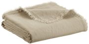 Plaid nomade Zeff en lin/coton uni Naturel 130x180 - Vivaraise