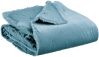 Plaid uni Fara coton/polyester coloris Acier