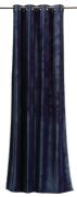 Rideau Fara en coton uni coloris marine 135x280 - Vivaraise