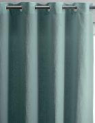 Rideau uni Zeff en lin stonewashed coloris Vert de gris 140x280 - Vivaraise