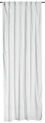 Rideau voile Zeff en lin/coton coloris blanc 140x280 - Vivaraise