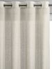 Rideau voile Zeff lin et coton craie 140x280