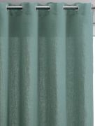 Rideau voile Zeff lin et coton vert de gris 140x280 - Vivaraise