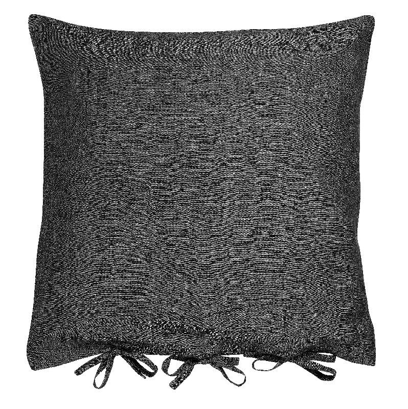 Taie d'oreiller Lin Stonewashed Meltemi carbone 65x65 - Vivaraise