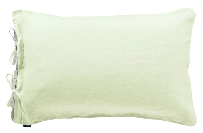 Taie d'oreiller Zéphyr en lin Stonewashed coloris Craie 80x80 - Vivaraise