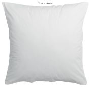 Taie d'oreiller uni Linco en coton/lin coloris Blanc 65x65 - Vivaraise