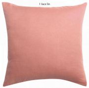 Taie d'oreiller uni Linco en coton/lin coloris Blush 65x65 - Vivaraise