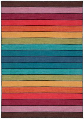 Tapis Arsène tissé main laine et coton coloris Multicolore 170x240 - Vivaraise
