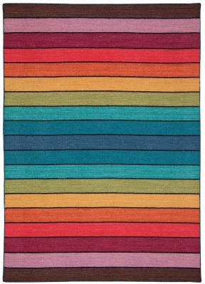 Tapis Arsène tissé main laine et coton coloris Multicolore 200x300 - Vivaraise