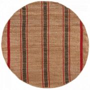 Tapis Eden en jute/coton coloris Groseille rond Ø160 - Vivaraise