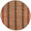 Tapis Eden en jute/coton coloris Groseille rond Ø160