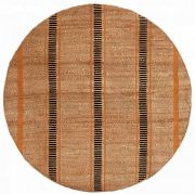 Tapis Eden en jute/coton coloris Ocre rond Ø160 - Vivaraise