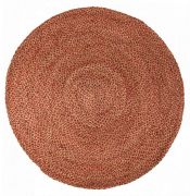 Tapis Elliot en jute/coton coloris Marmelade rond Ø160 - Vivaraise