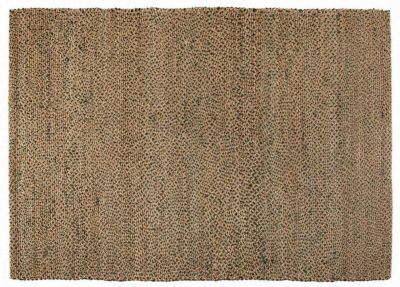 Tapis Elliot en jute/coton coloris Naturel/fougère 160x230 - Vivaraise