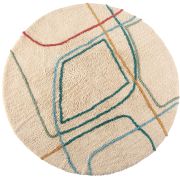 Tapis Isac en coton coloris multicolore rond Ø160 - Vivaraise