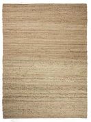 Tapis Jarod tissé main uni en jute coloris Naturel 170x240 - Vivaraise