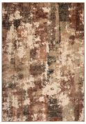 Tapis Kerma en polyester/viscose Rouille 160x230 - Vivaraise