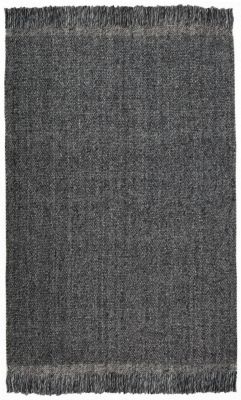 Tapis Kulti tissé main en laine/polyester/fibres Gris 200x290 - Vivaraise