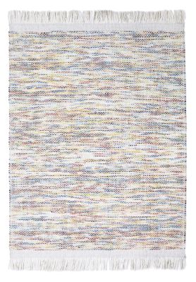 Tapis Kulti tissé main en laine/polyester/fibres Ivoire 120x170 - Vivaraise