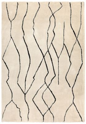 Tapis Luce en polyester coloris Neige 160x230 - Vivaraise