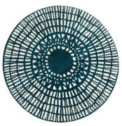 Tapis Noa en polypropylène Paon rond Ø160 - Vivaraise