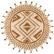 Tapis Sami en coton Bronze rond Ø160 - Vivaraise