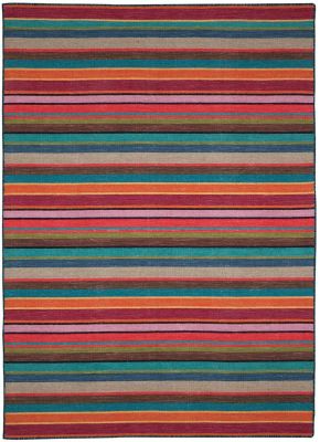Tapis Samson tissé main en laine/coton coloris Multicolore 170x240 - Vivaraise