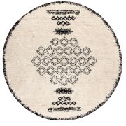 Tapis Sora en polypropylène aspect laine motifs berbère neige rond Ø160 - Vivaraise