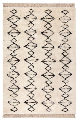 Tapis Zagora en polypropylène coloris Neige 120x170 - Vivaraise