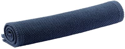 Tapis de bain Etia en coton uni encre 54x110 - Vivaraise