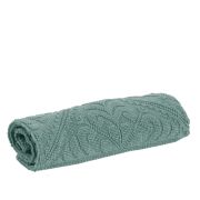 Tapis de bain uni Enzo en coton coloris Vert de gris 54x110 - Vivaraise