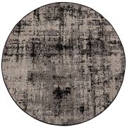 Tapis outdoor Catania en polypropylène coloris Noir rond Ø160 - Vivaraise