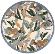 Tapis outdoor Dori polypropylène/polyester coloris Lagon rond Ø160 - Vivaraise