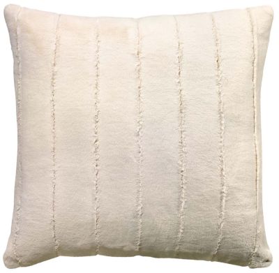 Coussin Asha fausse fourure polyester coloris Blanc neige 80x80 - Winkler