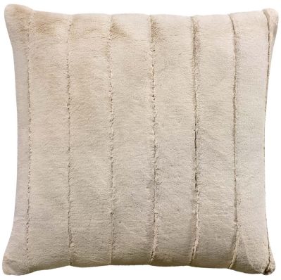 Coussin Asha fausse fourure polyester coloris Lin 80x80 - Winkler