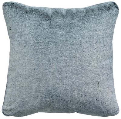 Coussin Heta fausse fourure polyester coloris Gris Ombre 45x45 - Winkler
