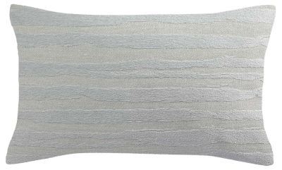 Coussin Hindi coton velours jacquard rayures gris Perle 30x50 - Winkler