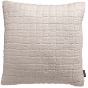 Coussin Swami coton stonewash effet matelassé carreaux coloris Lin 45x45 - Winkler