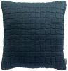 Coussin Swami coton stonewash effet matelassé carreaux ombre 45x45
