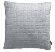 Coussin Swami coton stonewash effet matelassé carreaux perle 45x45 - Winkler