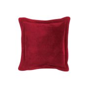 Coussin Tender velours polyester uni rouge Rubis 50x50 - Winkler