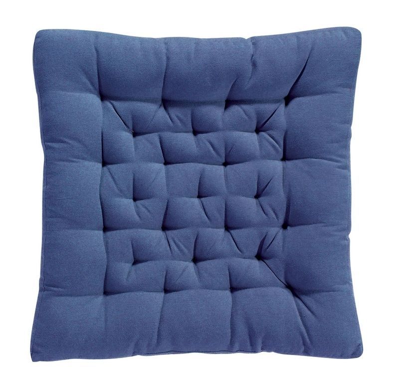 Coussin de chaise bleu set de 4 coton - Winkler