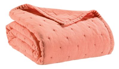 Couvre-lit Ming coton Corail 180x260 - Winkler