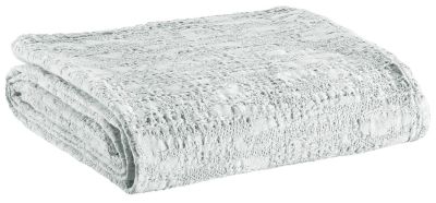 Couvre-lit Santana coton stonewashed blanc 180x260 - Winkler