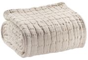 Couvre lit Swami stonewash en coton coloris lin 180x260 - Winkler