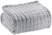 Couvre-lit uni Swami en coton stonewashed coloris Perle 240x260 - Winkler