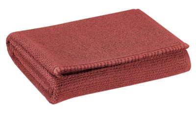 Drap de bain uni Bora en coton coloris Rouge tomette 90x150 - Winkler