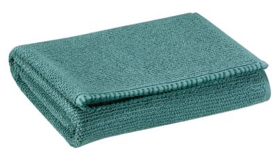Drap de bain uni Bora en coton coloris Vert lichen 150x90 - Winkler